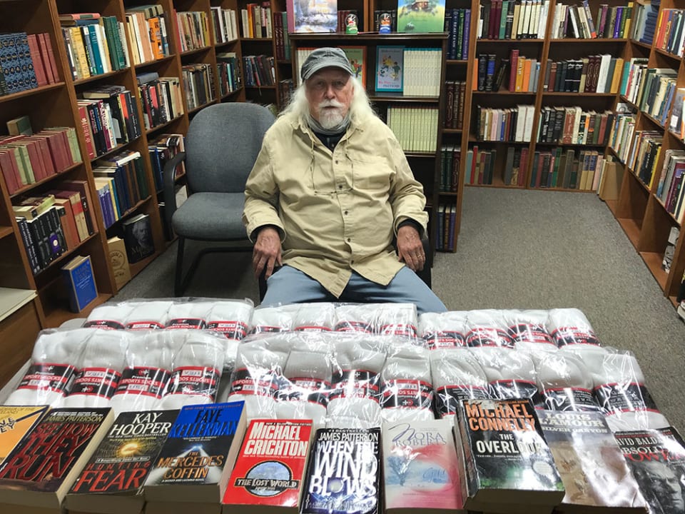 Bob With Books And Socks